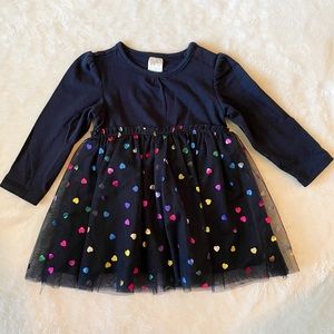 H&M Dress with Heart Mesh Print 4-6 Months